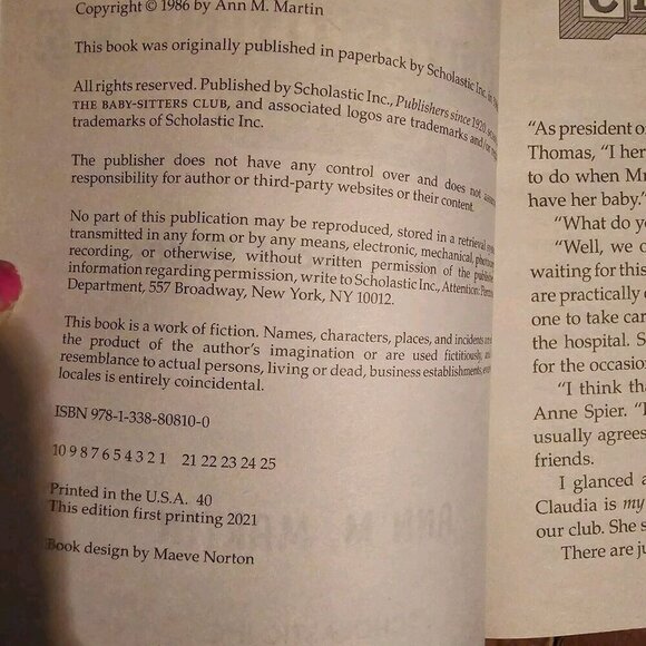 The Truth About Stacey The Baby-Sitters Club #3 Ann M. Martin - Picture 5 of 10